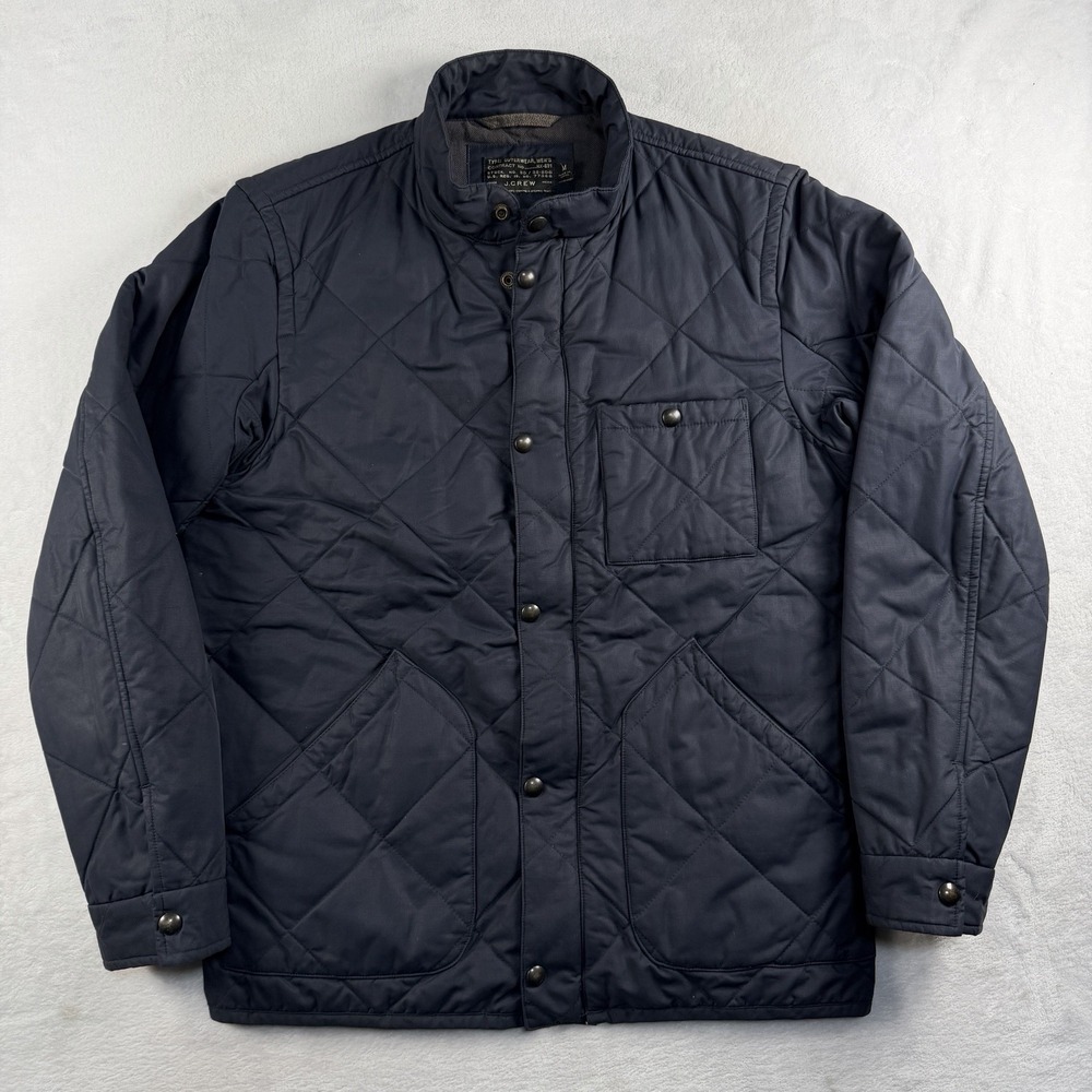 J Crew Sussex Thermore Quilted Field Jacket Mens M Barn Chore Military NX-631